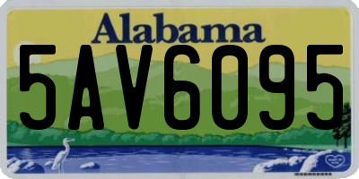 AL license plate 5AV6095