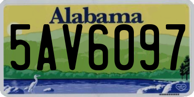 AL license plate 5AV6097