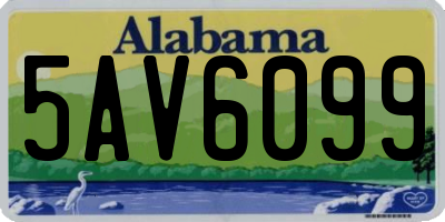 AL license plate 5AV6099