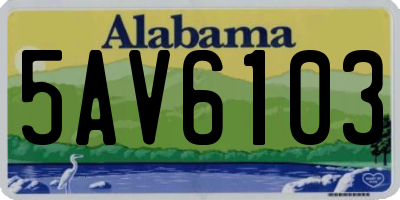 AL license plate 5AV6103