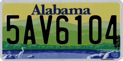 AL license plate 5AV6104