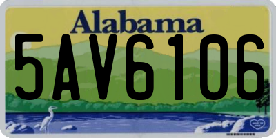 AL license plate 5AV6106