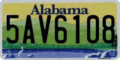 AL license plate 5AV6108