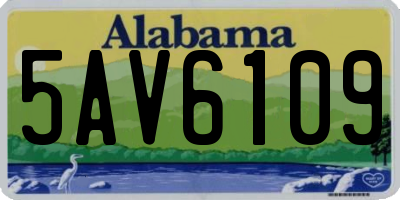 AL license plate 5AV6109
