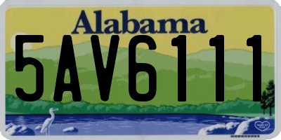 AL license plate 5AV6111