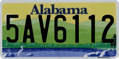 AL license plate 5AV6112