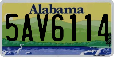 AL license plate 5AV6114