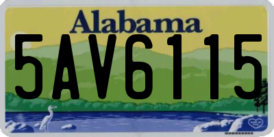 AL license plate 5AV6115
