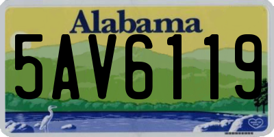 AL license plate 5AV6119