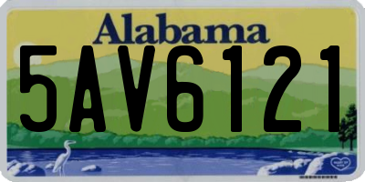 AL license plate 5AV6121