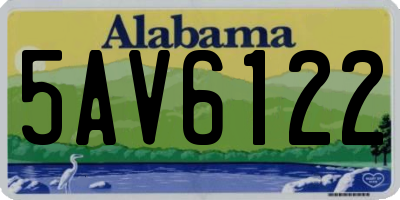 AL license plate 5AV6122