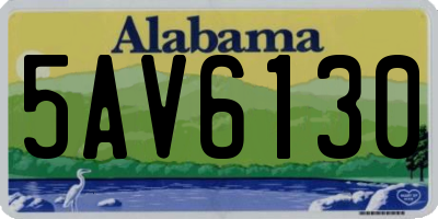 AL license plate 5AV6130