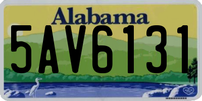AL license plate 5AV6131