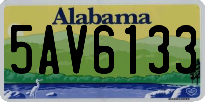 AL license plate 5AV6133