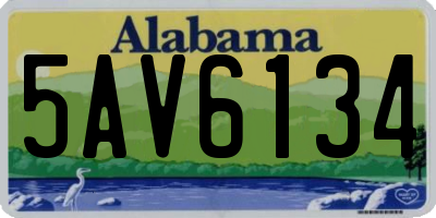 AL license plate 5AV6134