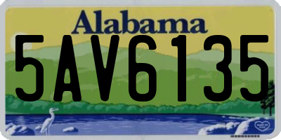 AL license plate 5AV6135