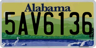 AL license plate 5AV6136