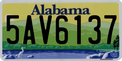 AL license plate 5AV6137