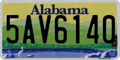 AL license plate 5AV6140
