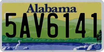 AL license plate 5AV6141