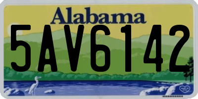 AL license plate 5AV6142