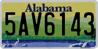 AL license plate 5AV6143