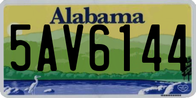 AL license plate 5AV6144