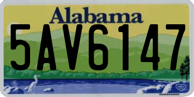 AL license plate 5AV6147