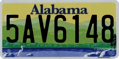 AL license plate 5AV6148