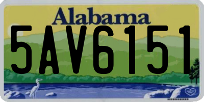 AL license plate 5AV6151