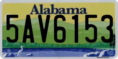 AL license plate 5AV6153