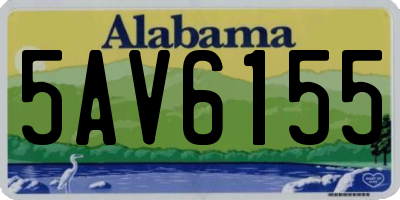 AL license plate 5AV6155