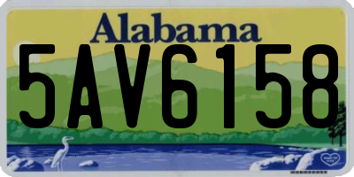 AL license plate 5AV6158