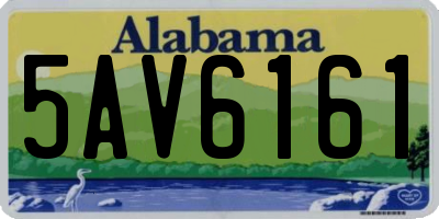 AL license plate 5AV6161