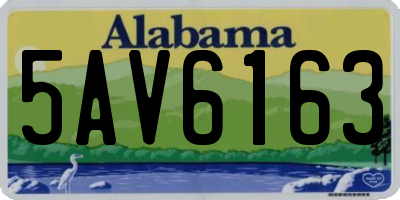 AL license plate 5AV6163