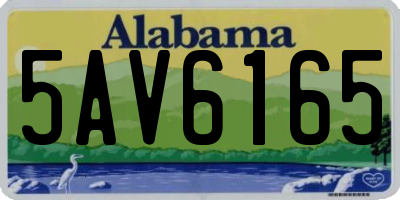 AL license plate 5AV6165