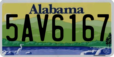AL license plate 5AV6167