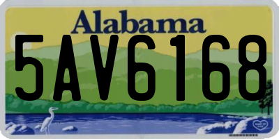 AL license plate 5AV6168