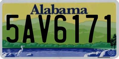 AL license plate 5AV6171