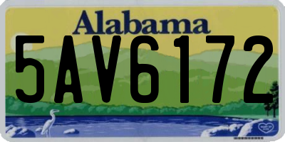 AL license plate 5AV6172