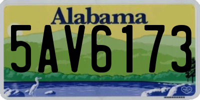 AL license plate 5AV6173