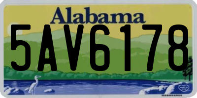 AL license plate 5AV6178