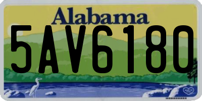 AL license plate 5AV6180