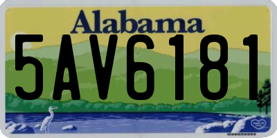 AL license plate 5AV6181