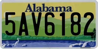 AL license plate 5AV6182
