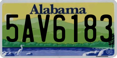 AL license plate 5AV6183
