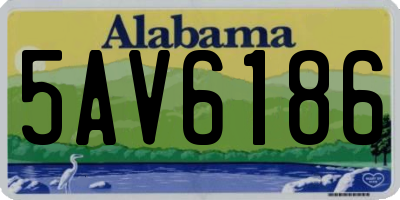 AL license plate 5AV6186