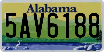 AL license plate 5AV6188