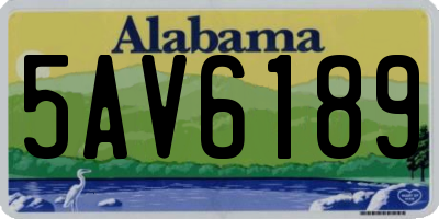 AL license plate 5AV6189