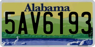 AL license plate 5AV6193